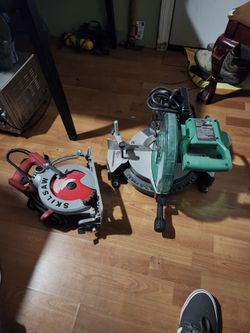 Magnesium 7/4 Skilsaw and  Hitachi Compound Miter Saw