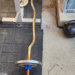 Curl Bar With Weights 120lbs