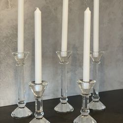 Candle Holders- Crystal 