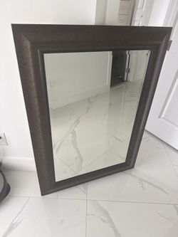 Large Wall Mirror – Dark Wood Frame – Modern / Classic