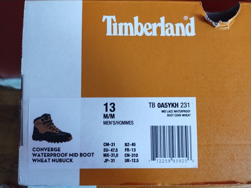 Timberland Converge Waterproof "Wheat Nubuck" Men's Boot...... CHECK OUT MY PAGE FOR MORE ITEMS