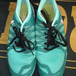 Nike Womens Free 5.0 'Hyper Jade Pink' Sneakers/Shoes Size 8.5 In Good Condition