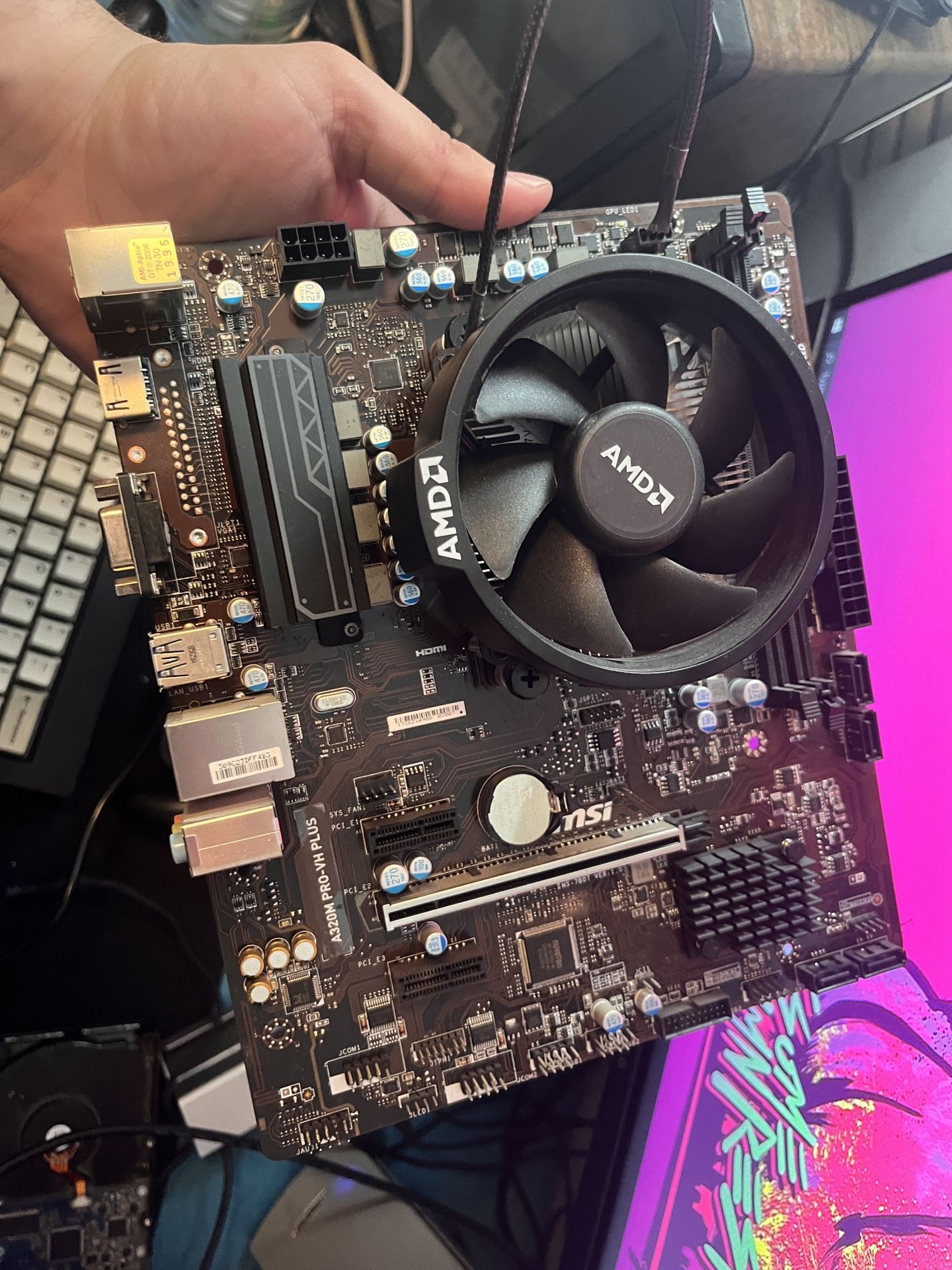 MSI A320 Motherboard and Ryzen 1300x CPU