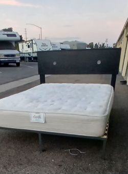 QUEEN BED FRAME WITH MATTRESS