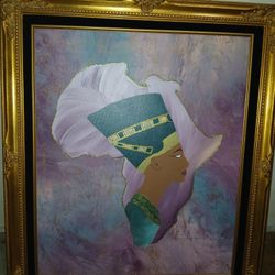 JUNE MARIE ART Nefertiti Painting 20"x24"