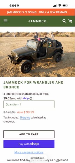 Jammock Jeep Hammock