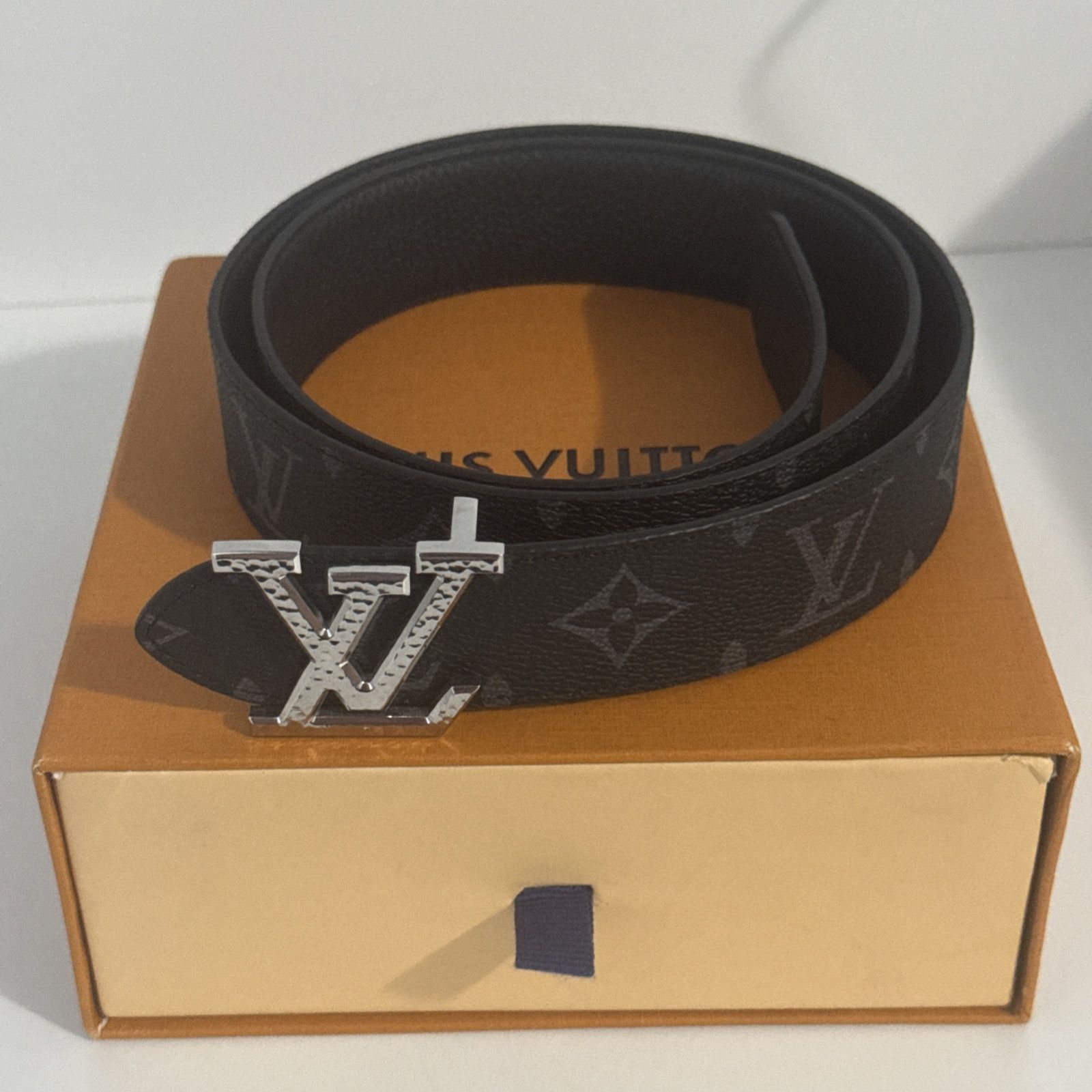 Louis Vuitton Black Initiales Belt (Size 39) (100cm)