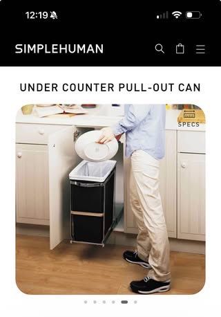 Simplehuman 30L Pull-Out Trash Can