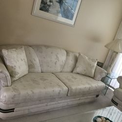 White Couch Sofa (no Cushions)