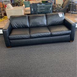 Carlo Black Leather Sofa