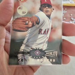 Kenny Rogers Texas Rangers '95 Topps Stadium Club Members Only Virtual Reality Parallel '95 Topps Stadium Club Members Only Baseball Cards 