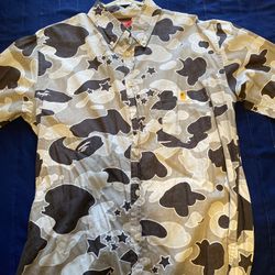 Bape Longsleve Dress Shirt Camo