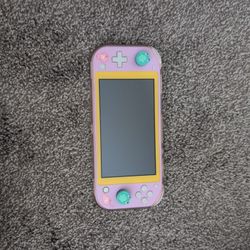 Switch Lite Yellow With Pink Cover