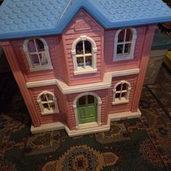 Large Pink And Blue Barbie House