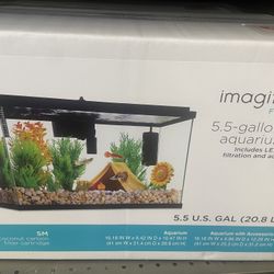 Imagitarium 5.5 Gallon LED Aquarium Kit – Brand New