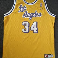 VINTAGE NIKE SHAQUILLE O’NEAL LAKERS 1961 REWIND SWINGMAN JERSEY