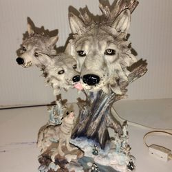 Handmade Wolf Lamp