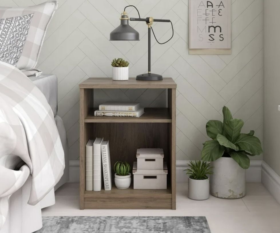 Mainstays Emery Nightstand/ Classic Open Shelf Nightstand