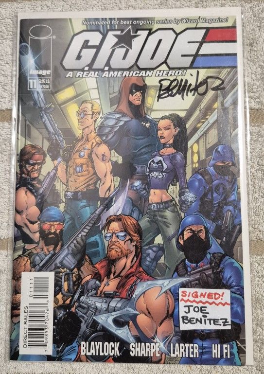 GI JOE ARAH # 11 SIGNED BY JOE BENITEZ IMAGE COMICS 2002 NM DREADNOKS CVR