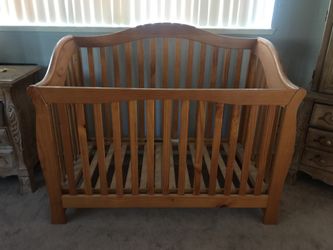 Baby crib and dresser