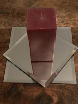 Glass Candle Holder - $5