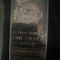 Classic Engelhard 10oz Silver Bar (toner) 