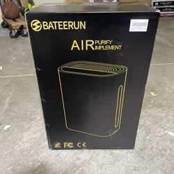 BATEERUN True HEPAAir Purifier with HEPA Filter, Dust Purifier,Air Purifiers for Home Large Room, Air Filtration for Pet 1 Pack (White)