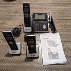 AT&T CL83301 DECT 6.0 Cordless Telephone System (Includes Main Base w/2 Extra Handsets & Cradles)