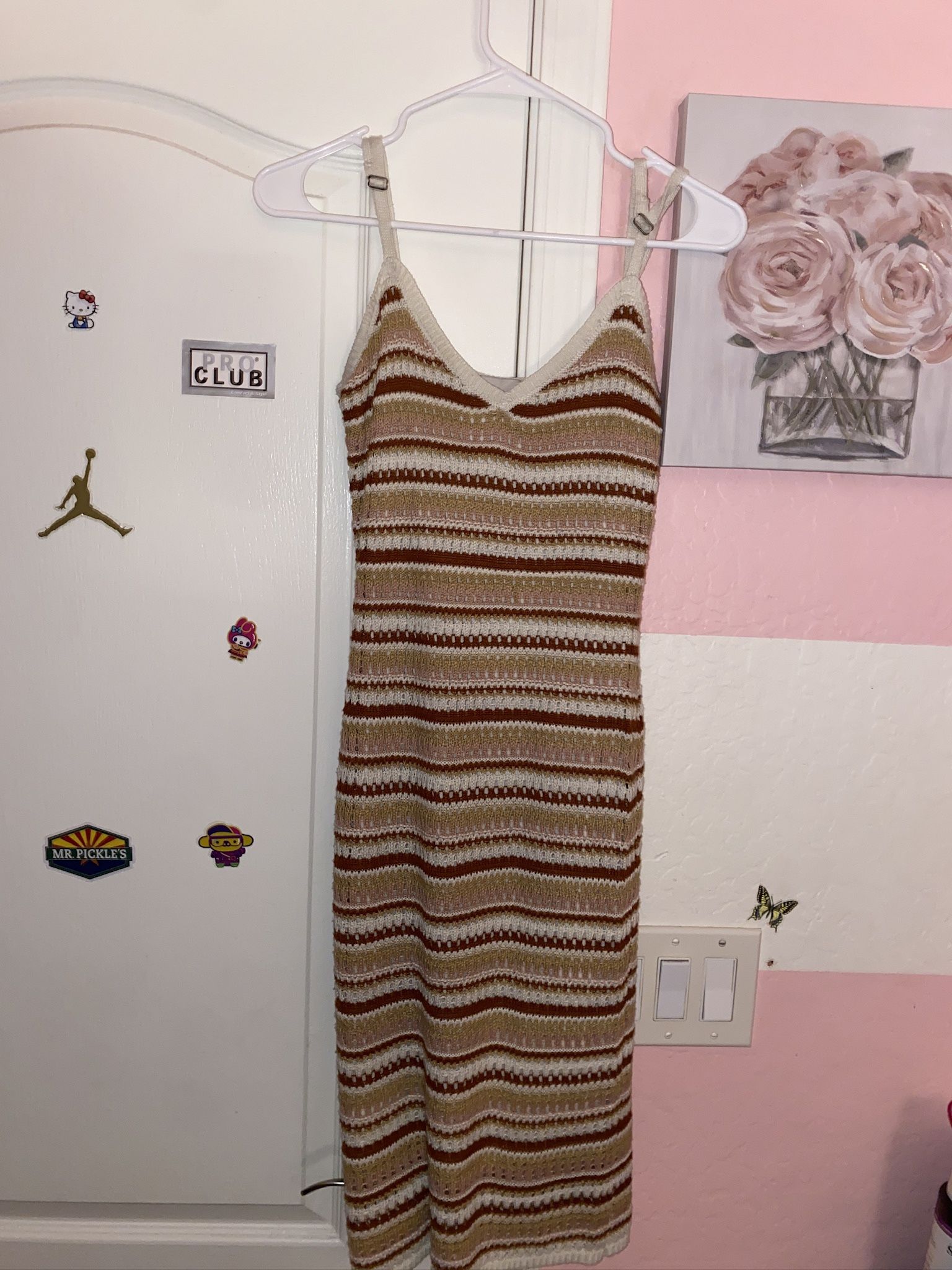 Brown/white dress