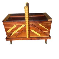 [A]- MCM Handmade Cedar sewing Box/storage