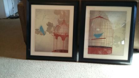 World Market Set of 2 (caged birds)