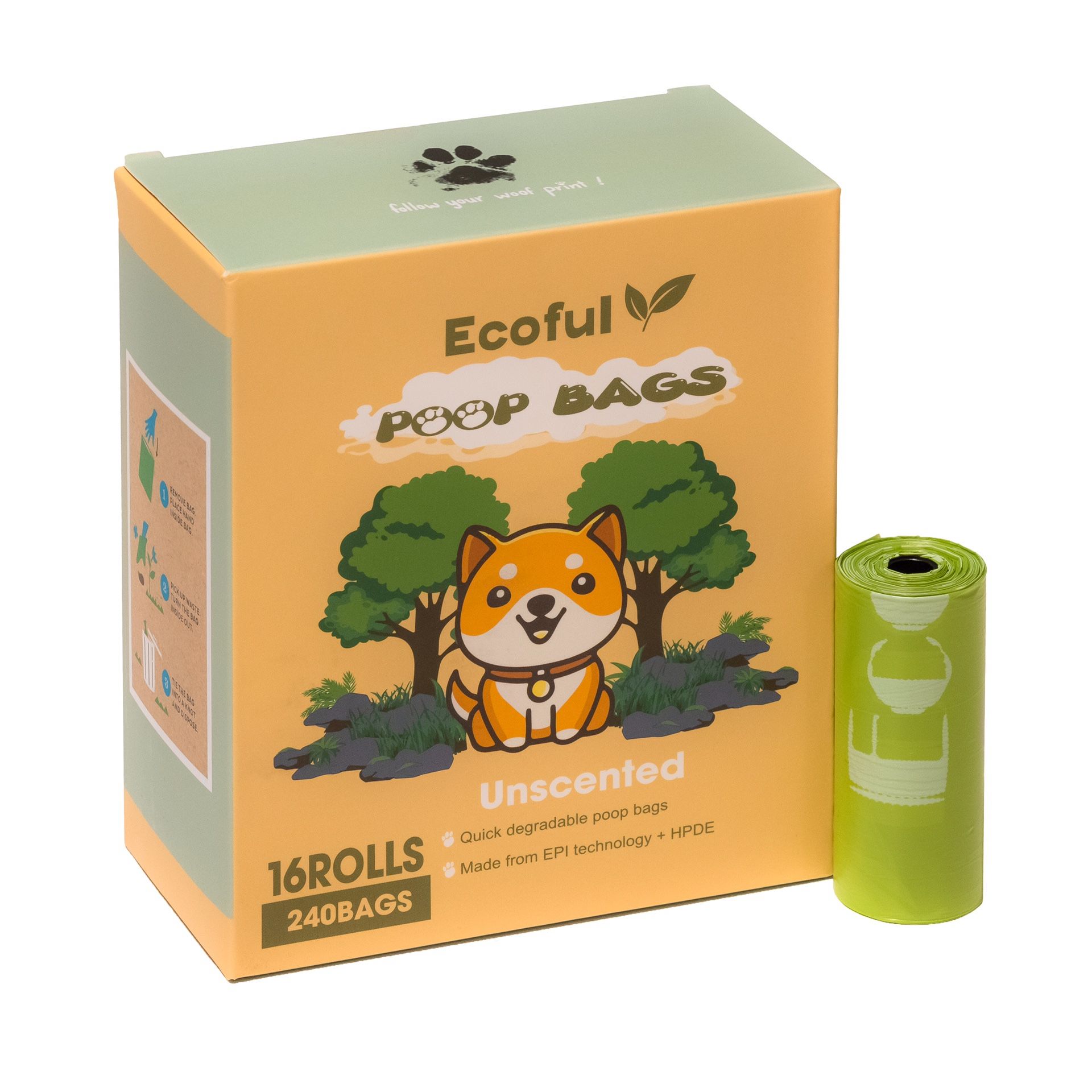 Biodegradable Compostable Dog Poop Bags (16 Rolls)