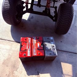 Three 12 volt agm battersies odyssey extreme