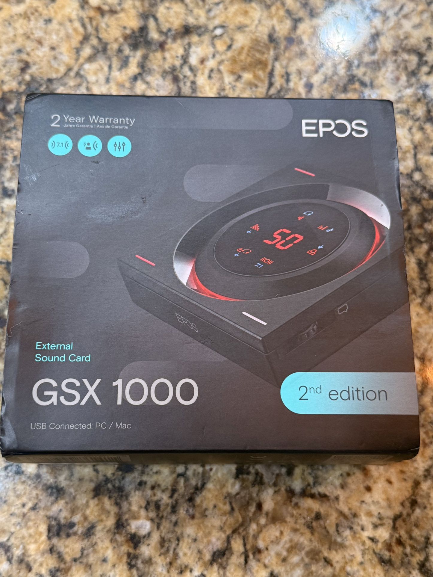 EPOS GSX 1000 2nd Edition Dac Amp Audio Amplifier/External USB Sound Card with 7.1 Surround