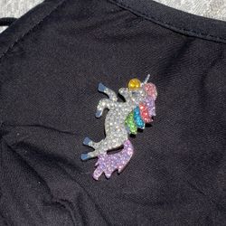 Black Mask With Rainbow 🌈 Unicorn  🦄 