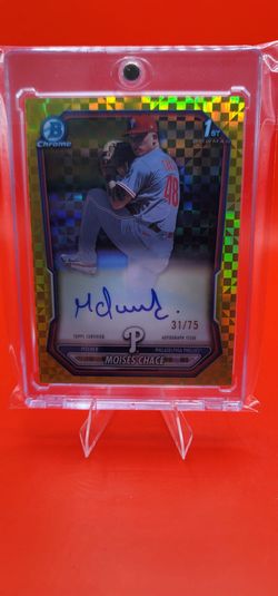 2026 Bowman Chrome Baseball #CPA-MCH Moises Chace Yellow XFractor 1st /75 Auto