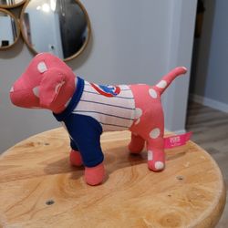 Chicago Cubs PINK Dog Plush 6" High
