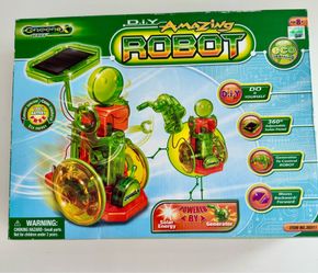 Greenex DIY Amazing Robot Eco learning Solar energy crank generator Green d.i.y