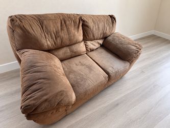 F R E E.   Brown microfiber loveseat