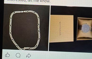 Watch and silver necklace