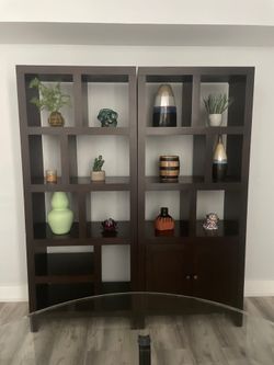 Wood shelves