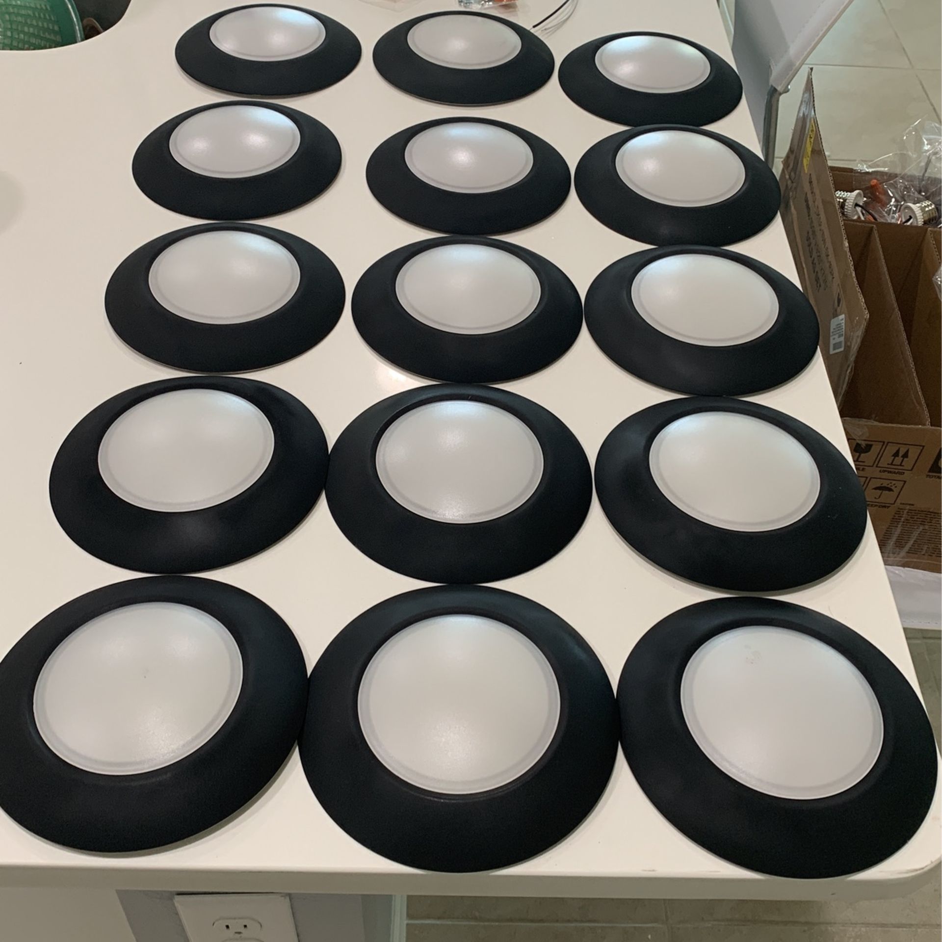 5/6 LED Recessed Disk Downlighting Black