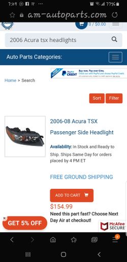 Headlights cheaper and new