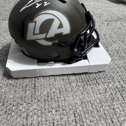 Jordan Whittington Signed Autographed STS Mini Helmet Los Angeles Rams Beckett 
