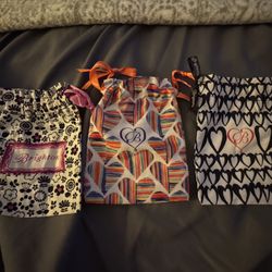 3 Brighton Colorful Drawstring Pouches 