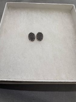 (AMAZING DISCOUNT BRAND NEW🔥) Black Onyx Diamond Cut Earrings‼️