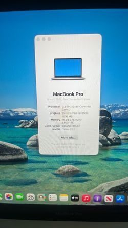 2020 13 inch MacBook Pro 1tb 16gb i7 prossesor