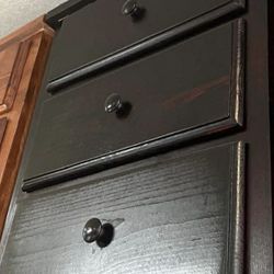 3 Drawer Black Cherry Pine