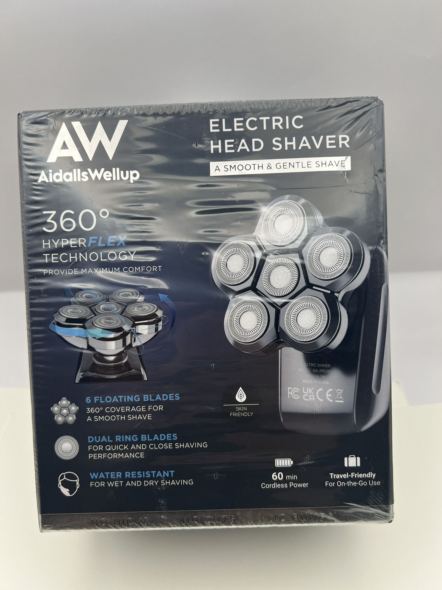 NEW - Aidalls Wellup 360 Hyper Flex Electric Head Shaver