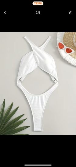 White One Piece Bathing Suite